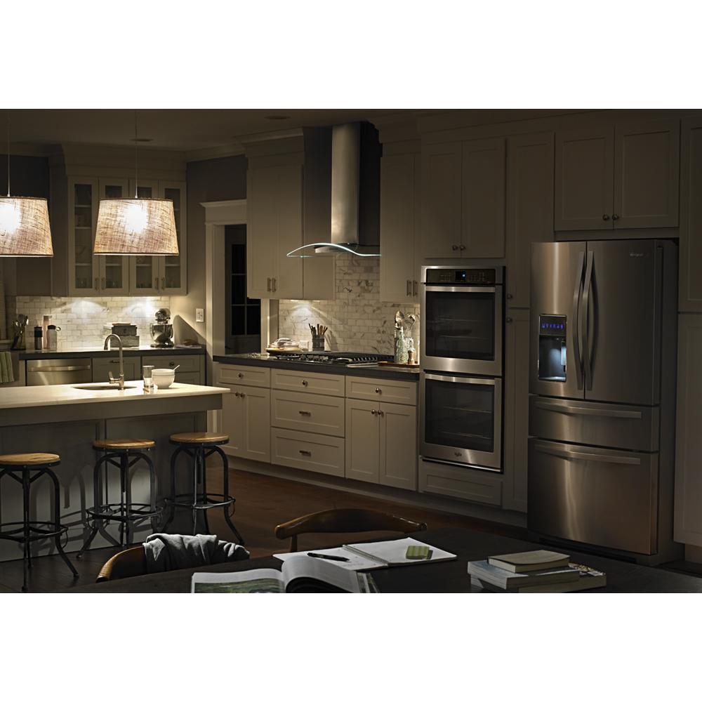 36" Modern Glass Island Mount Range Hood