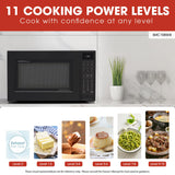 Sharp 1.5 cu. ft. 900W Black Convection Countertop Microwave Oven
