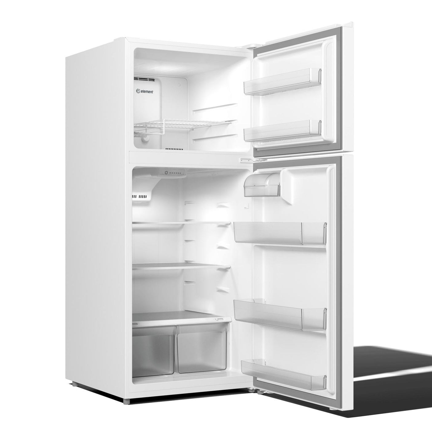 Element Electronics 17.6 cu. ft. Top Freezer Refrigerator, Ice Maker Ready - White, ENERGY STAR (ENR18TFGCW)