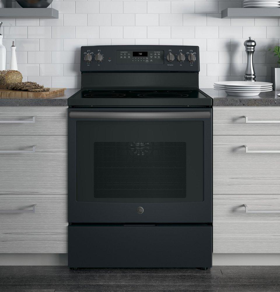 GE® 30" Free-Standing Electric Convection Range