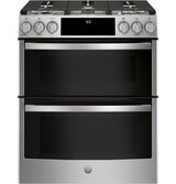 GE Profile™ 30" Smart Slide-In Front-Control Gas Double Oven Convection Range