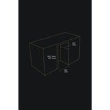 Panel-Ready 24" Under Counter Glass Door Refrigerator, Left Swing
