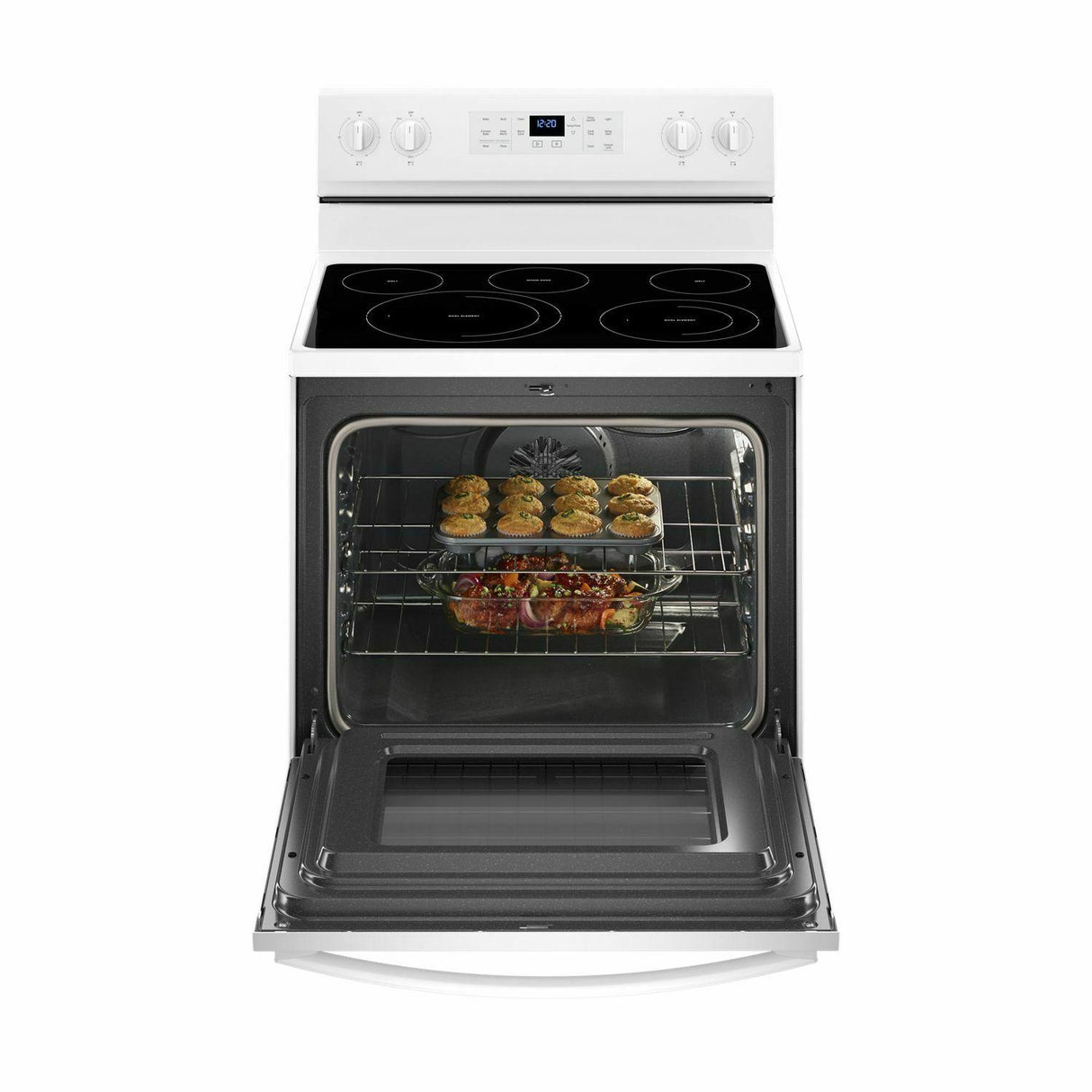 5.3 cu. ft. Whirlpool® electric range with Frozen Bake™ technology - White