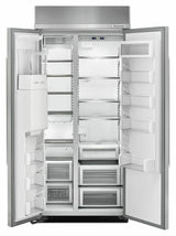 20.8 cu ft 36-Inch Width Built-In Side-by-Side Refrigerator with PrintShield™ Finish - Stainless Steel with PrintShield™ Finish