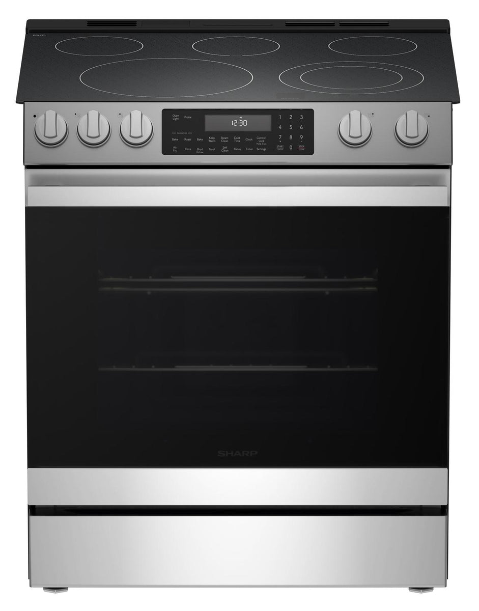 SHARP SSR3065JS 30 in. Electric Convection Slide-In Range with Air Fry ...