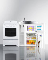 54" Wide All-in-one Kitchenette With Electric Coil Range