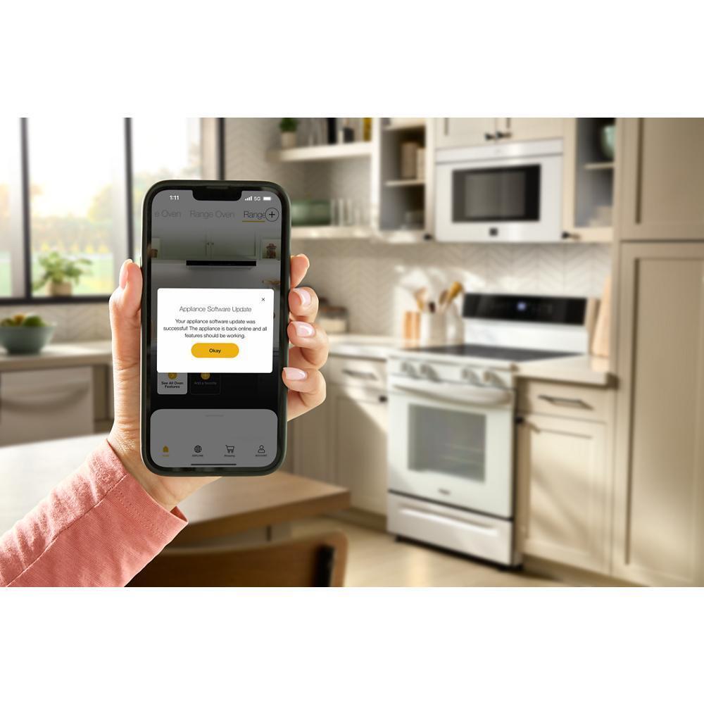30-inch Electric Smart Range with Air Cooking Technology, No Preheat Air Fry, High Speed Preheat Oven, WipeClean™ Coating, and Steam/Self Clean