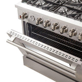 Forno - Silver Professional 36" Freestanding Gas Range
