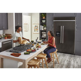 24" Undercounter Refrigerator with Glass Door and Shelves with Metallic Accents and PrintShield™ Finish