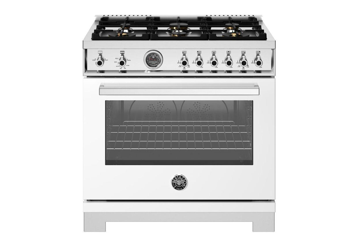 36" Professional Range All Gas Bianco White