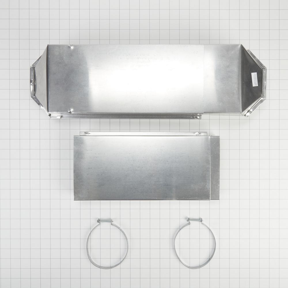 29"-50" Dryer Telescoping Vent Periscope for 2.5" clearance, with 1 male snap-lock fitting and 1 draw-band collar