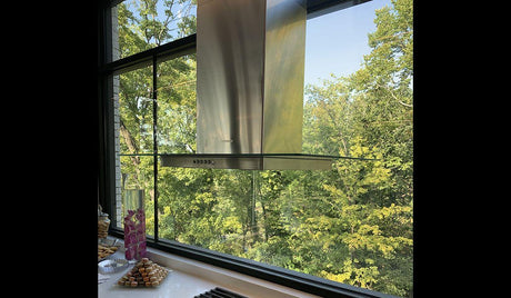 36" glass island hood with Variable Air Management
