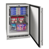 24" Convertible Freezer With Stainless Solid Finish (115 V/60 Hz Volts /60 Hz Hz)