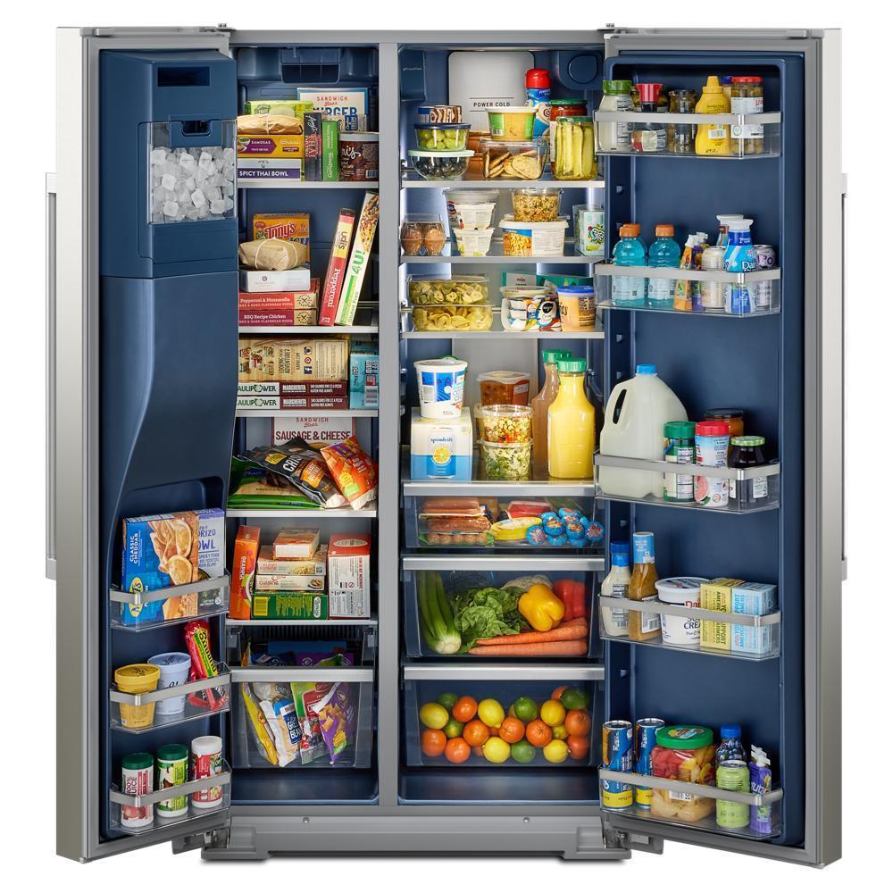 36-inch Wide Full-Depth Side-by-Side Refrigerator with Arctic Blue Interior - 28.7 Cu. Ft.