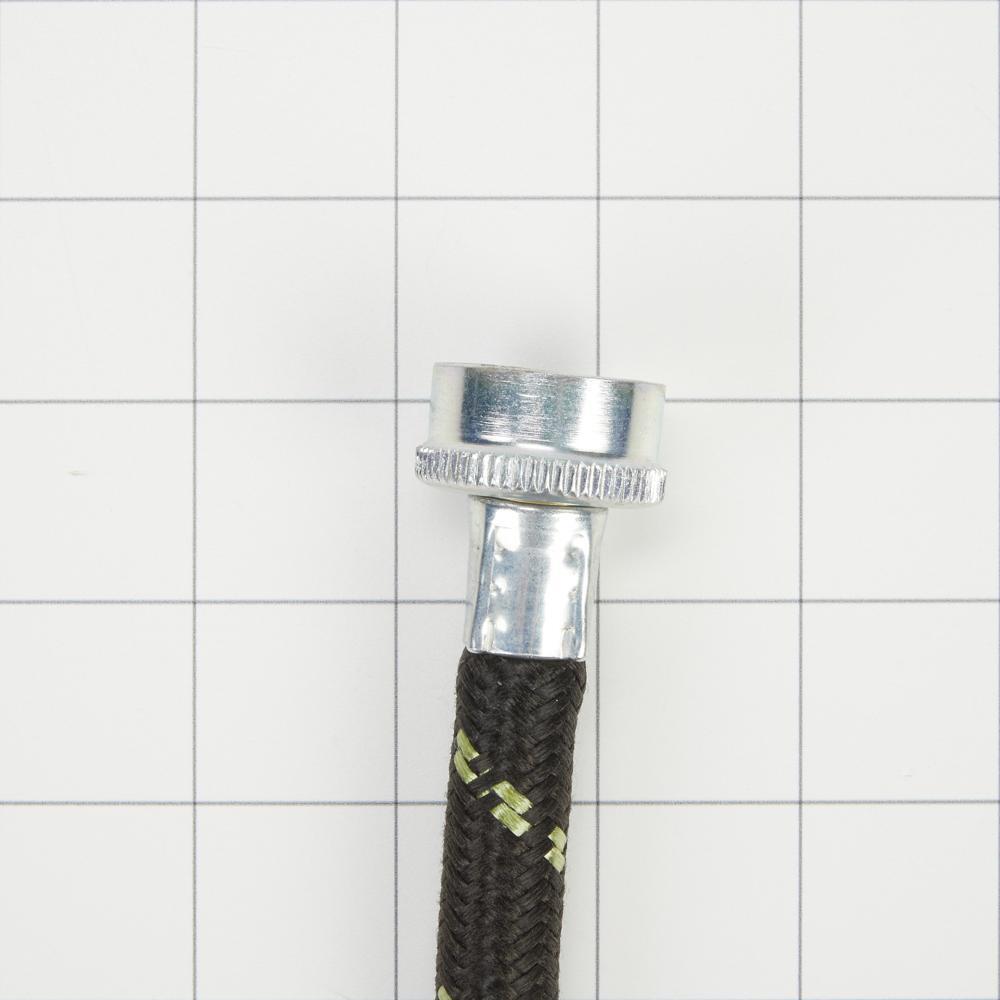 6' Black braided hoses with 90 degree elbow rated 1700 PSI with two female connections - 2 Pack