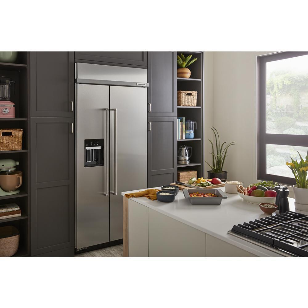 20.8 Cu. Ft. 36" Built-In Side-by-Side Refrigerator with Ice and Water Dispenser