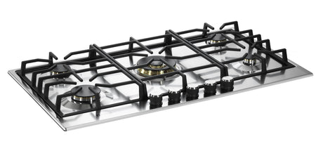 Verona 36" Designer Gas Cooktop-Brass Burners SS