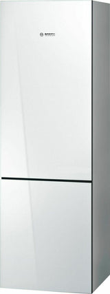 800 Series, Free-standing fridge-freezer-White Glass Door