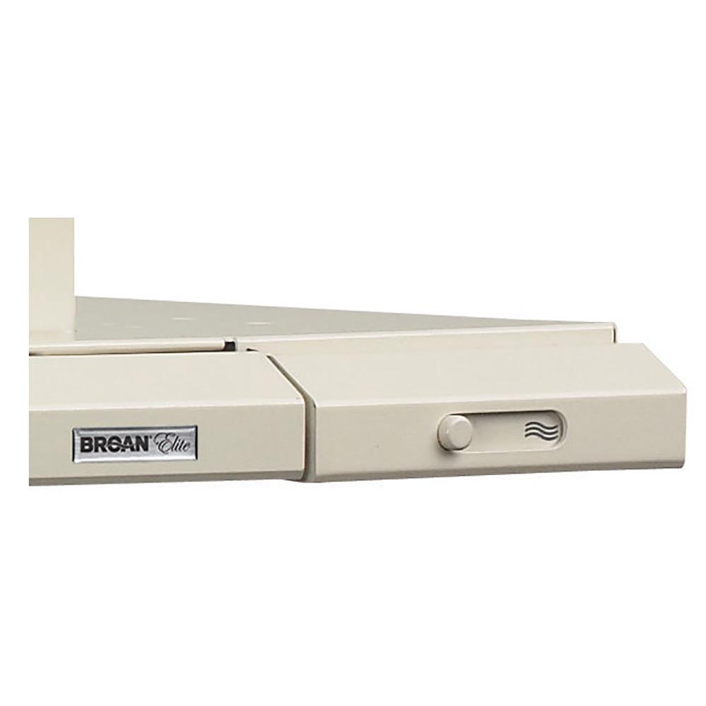 Broan® Elite 36-Inch Under-Cabinet Slide-Out Range Hood w/ Light, White