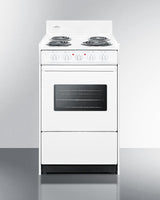 20" Wide Electric Coil Top Range