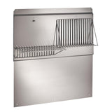 48-Inch Backsplash with shelves in Stainless Steel