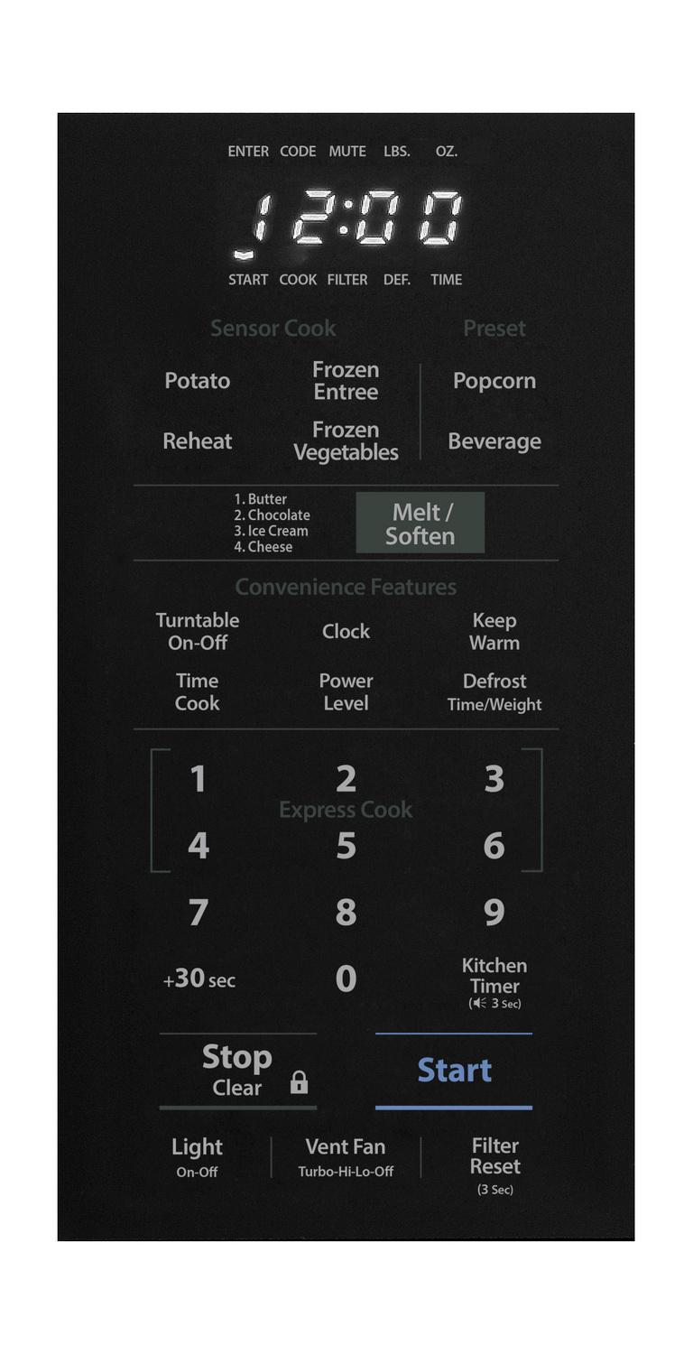1.8 cu. ft. Stainless Steel 1100W Over-the-Range Microwave Oven