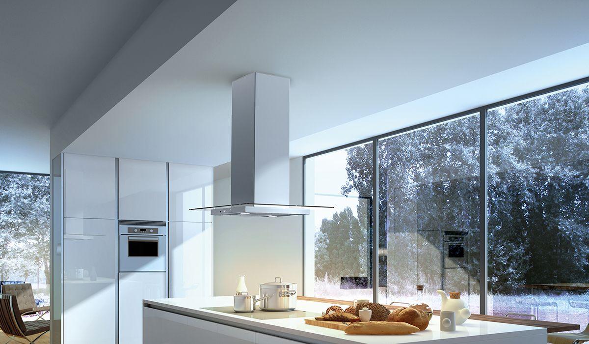 36" glass island hood with Variable Air Management