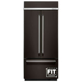 20.8 Cu. Ft. 36" Width Built In Stainless Steel French Door Refrigerator with Platinum Interior Design
