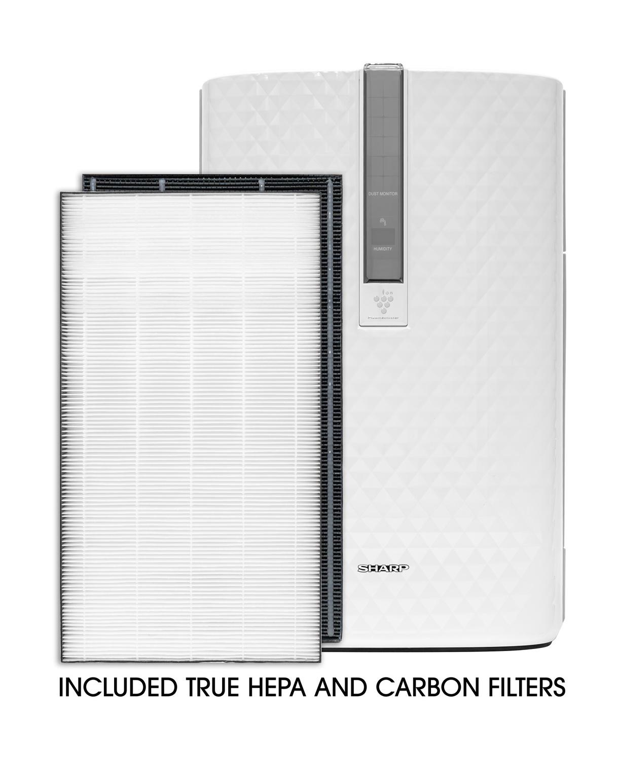 Sharp Plasmacluster Ion Air Purifier with True HEPA + Humidifier for Medium Rooms