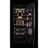 30" Built-In Column Freezer with NOIR™ Panel Kit, Right Swing