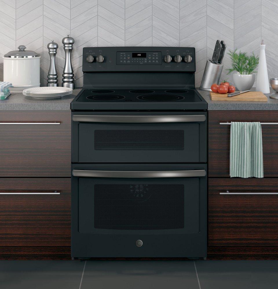 GE® 30" Free-Standing Electric Double Oven Convection Range