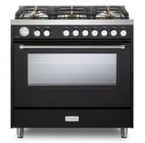Verona Ultima 36" Gas Range - Matte Black