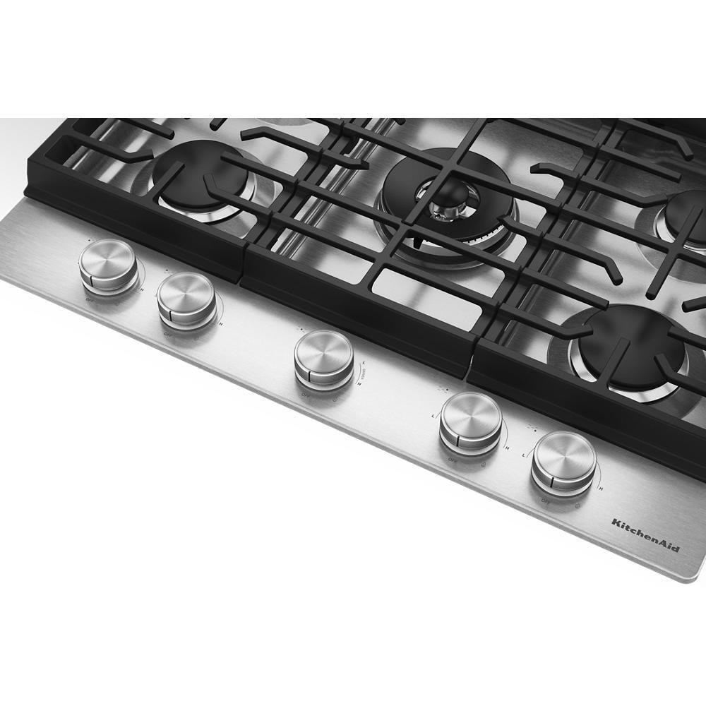 KitchenAid® 30 in. Gas Cooktop with 5 Burners and Integrated Wok Grate