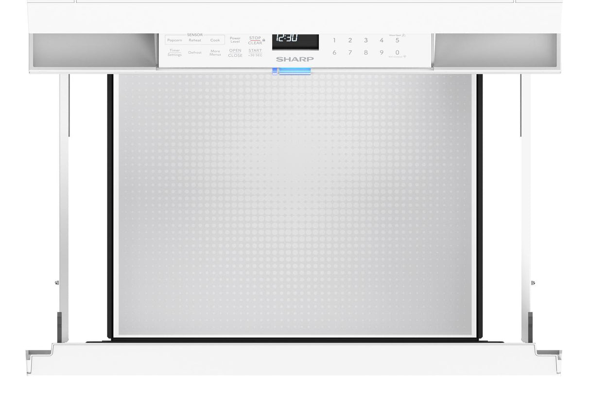 Sharp 24 in. 1.2 cu. ft. Deco Series Built-In Smart Microwave Drawer™ Oven with Easy Wave Open in White