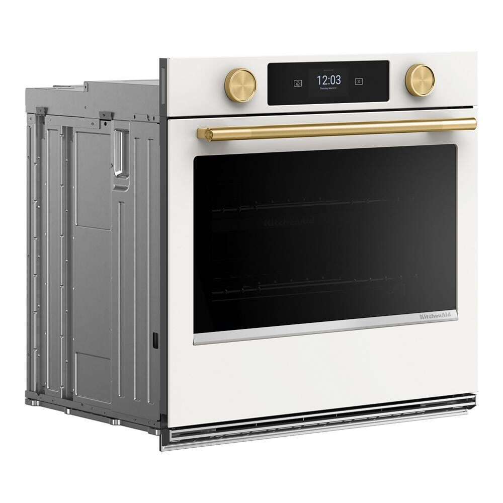 30-inch Smart Electric Single Wall Oven with Assisted Cooking Modes - Porcelain White