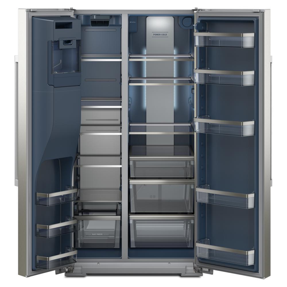 36-inch Wide Counter-Depth Side-by-Side Refrigerator with Arctic Blue Interior - 20.8 Cu. Ft.