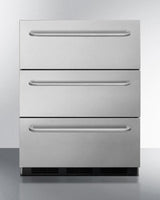 24" Wide 3-drawer Outdoor All-refrigerator, ADA Compliant
