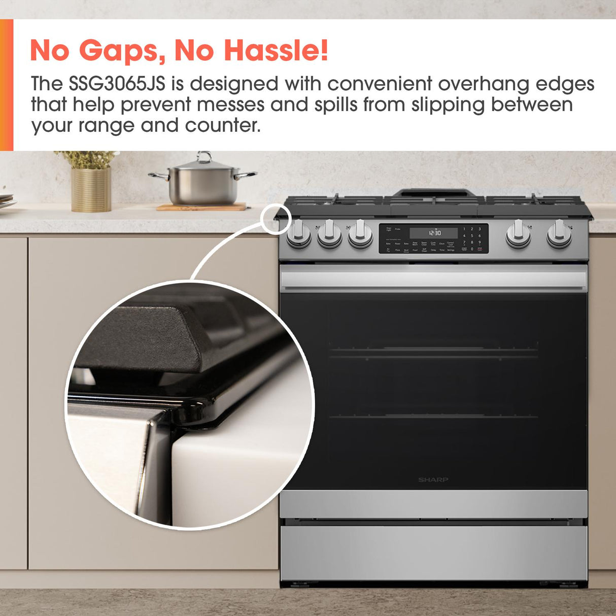 30 in. Gas Convection Slide-In Range with Air Fry