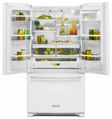 25 Cu. Ft. 36-Width Standard Depth French Door Refrigerator with Interior Dispense - White