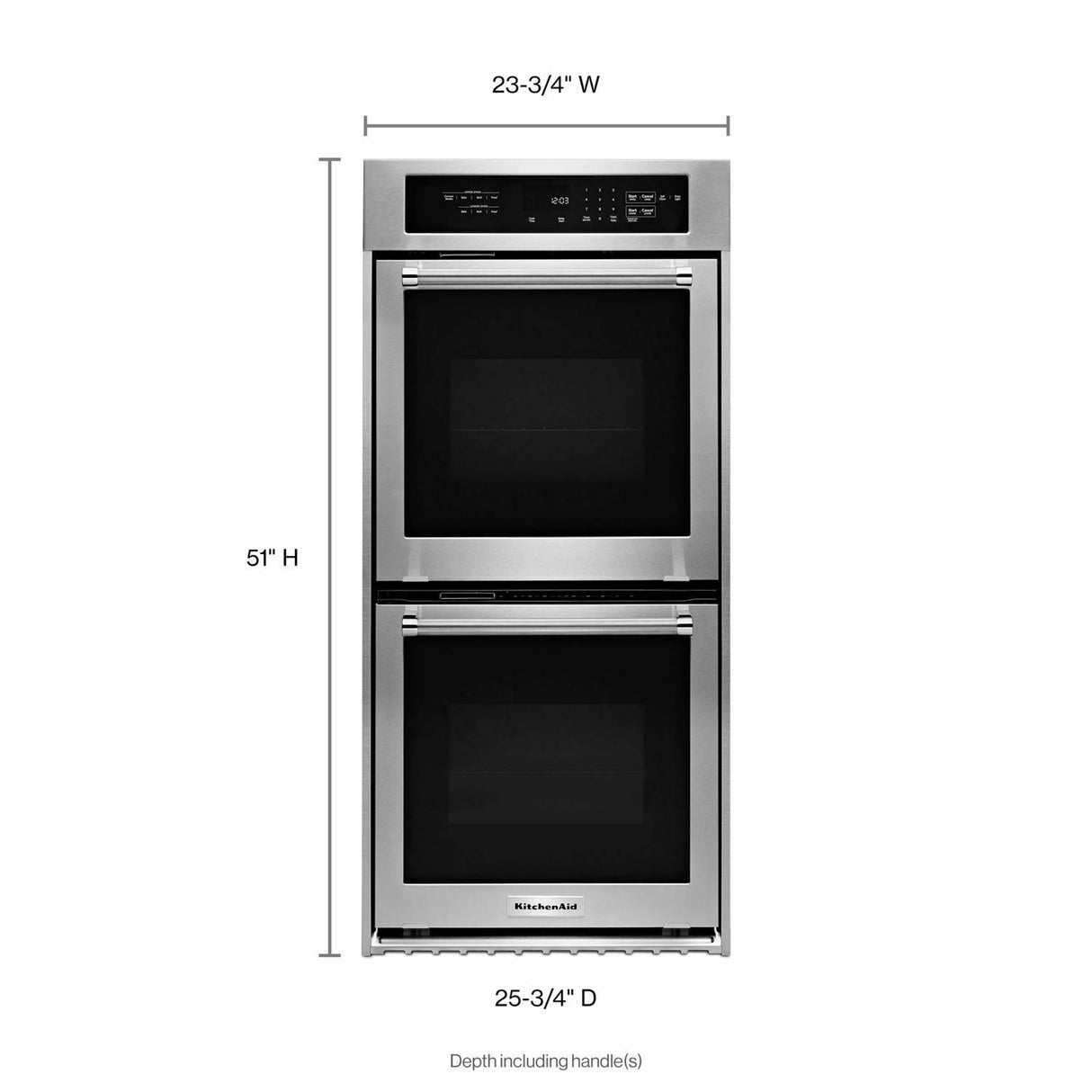 24" Double Wall Oven with True Convection - Stainless Steel