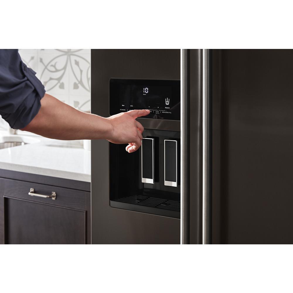 19.9 cu ft. Counter-Depth Side-by-Side Refrigerator with Exterior Ice and Water and PrintShield™ finish