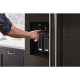 19.9 cu ft. Counter-Depth Side-by-Side Refrigerator with Exterior Ice and Water and PrintShield™ finish