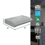 Alta 30-Inch 350 MAX Blower CFM 1.5 Sones Stainless Steel Range Hood
