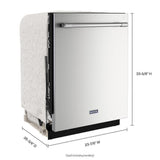 Top control dishwasher with Third Level Rack and Dual Power Filtration