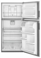 30-Inch Wide Top Freezer Refrigerator with PowerCold® Feature- 18 Cu. Ft. - Monochromatic Stainless Steel