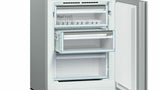 800 Series, Free-standing fridge-freezer-White Glass Door