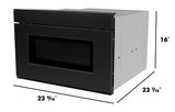 Sharp 24 in. 1.2 cu. ft. Deco Series Built-In Smart Microwave Drawer™ Oven with Easy Wave Open in Black