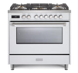 Verona Ultima 36" Dual Fuel Range - White