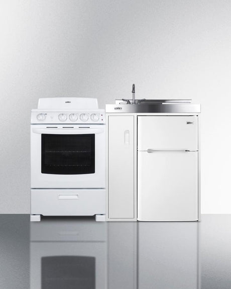 54" Wide All-in-one Kitchenette With Electric Coil Range