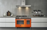 48 inch All-Gas Range 6 Brass Burner and Griddle Arancio
